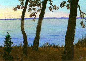 "Morning On Lake Michigan" by Barbara Kelsey, Pewaukee WI - Acrylic - SOLD